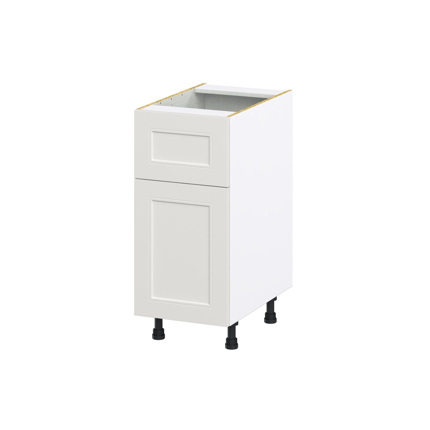 Hugo&Borg Belcourt 15-in W x 34.5-in H x 25-in D Gray Painted 1-Drawer Base Fully Assembled Cabinet (Recessed Panel Shaker Style)