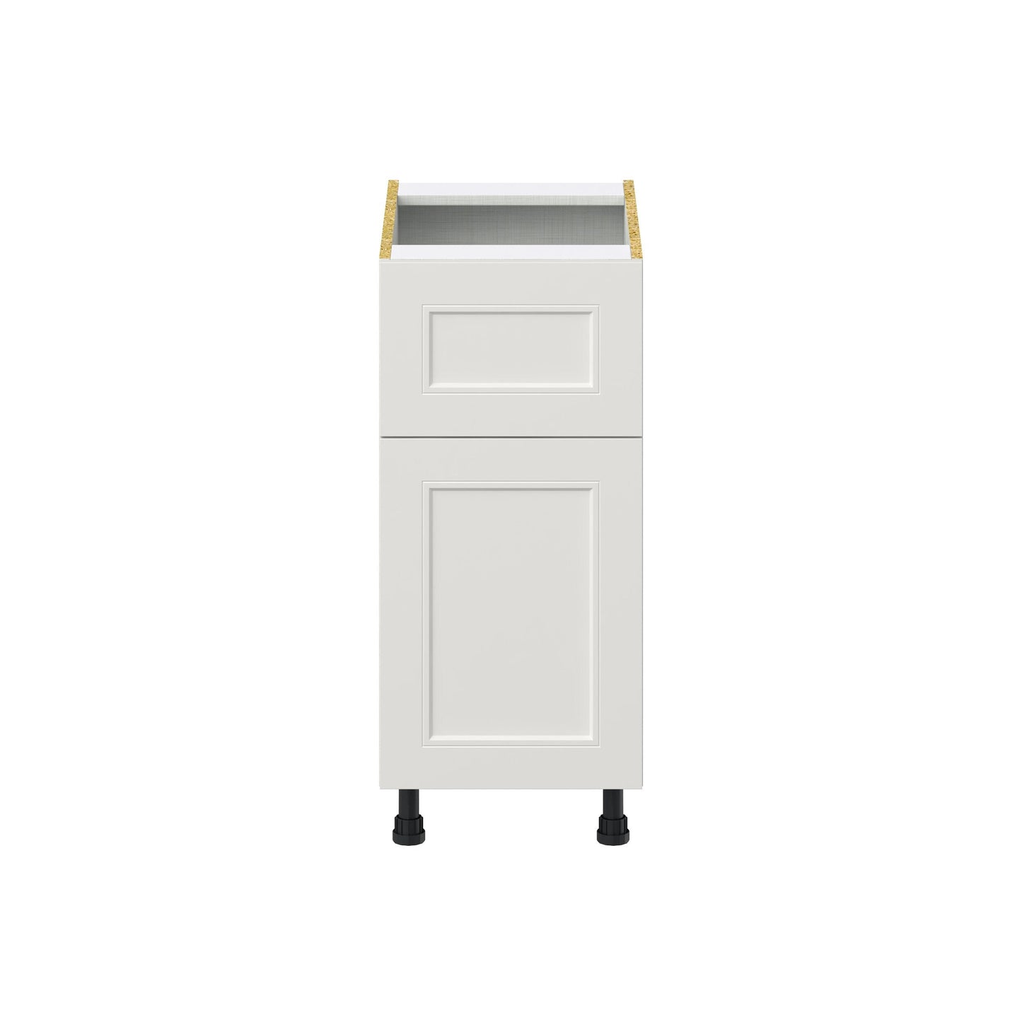 Hugo&Borg Belcourt 15-in W x 34.5-in H x 25-in D Gray Painted 1-Drawer Base Fully Assembled Cabinet (Recessed Panel Shaker Style)