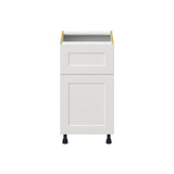Hugo&Borg Belcourt 18-in W x 34.5-in H x 25-in D Gray Painted 1-Drawer Base Fully Assembled Cabinet (Recessed Panel Shaker Style)