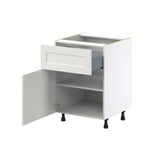 Hugo&Borg Belcourt 24-in W x 34.5-in H x 25-in D Gray Painted 1-Drawer Base Fully Assembled Cabinet (Recessed Panel Shaker Style)