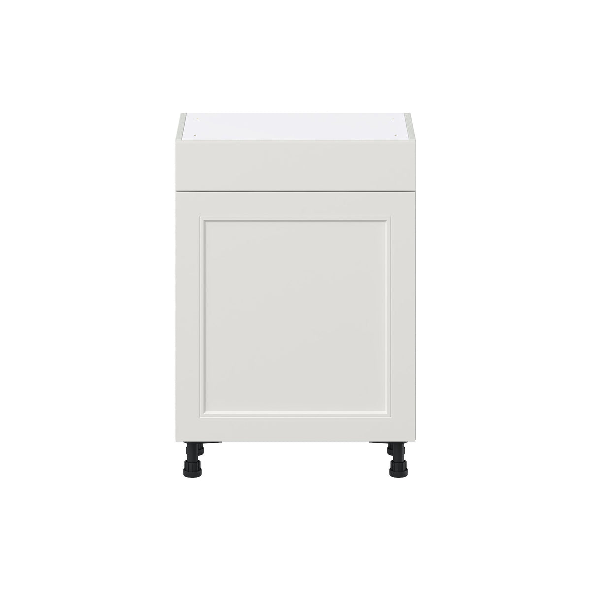 Hugo&Borg Belcourt 24-in W x 34.5-in H x 14-in D Gray Painted 1-Drawer Base Fully Assembled Cabinet (Recessed Panel Shaker Style)