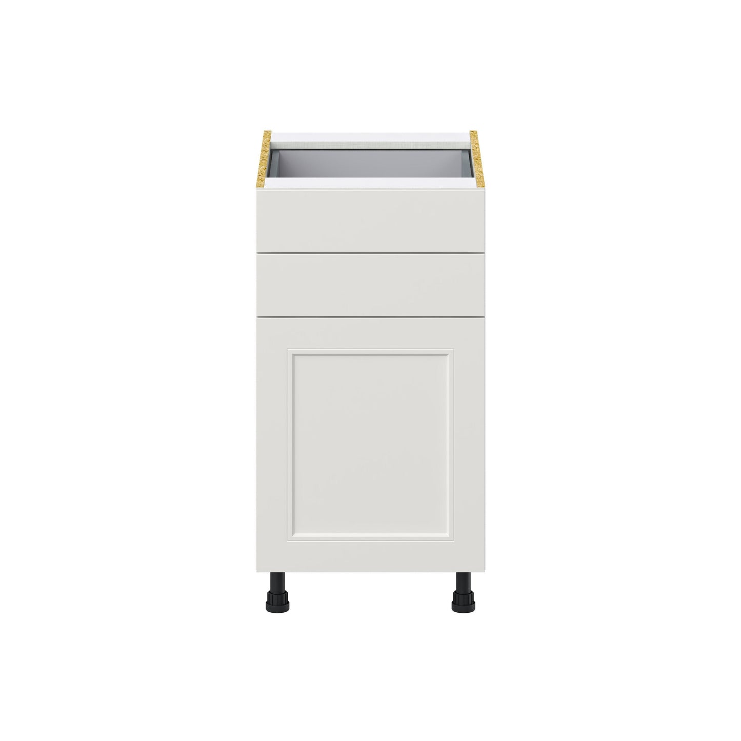 Hugo&Borg Belcourt 18-in W x 34.5-in H x 24-in D Gray Painted 2-Drawers Base Fully Assembled Cabinet (Recessed Panel Shaker Style)