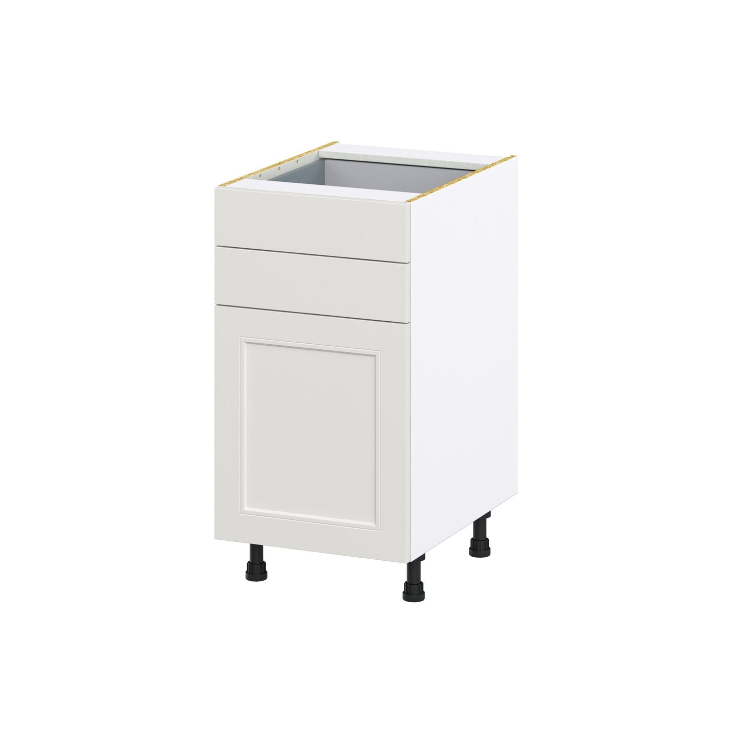 Hugo&Borg Belcourt 18-in W x 34.5-in H x 24-in D Gray Painted 2-Drawers Base Fully Assembled Cabinet (Recessed Panel Shaker Style)