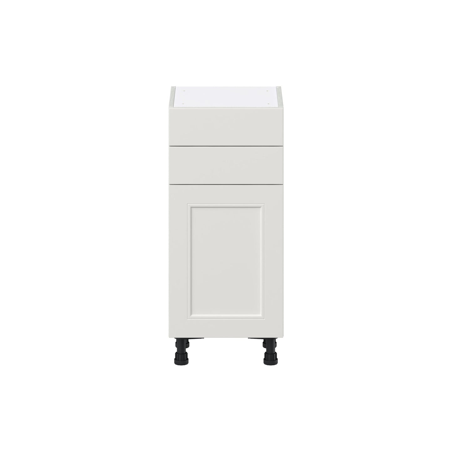 Hugo&Borg Belcourt 15-in W x 34.5-in H x 14-in D Gray Painted 2-Drawers Base Fully Assembled Cabinet (Recessed Panel Shaker Style)