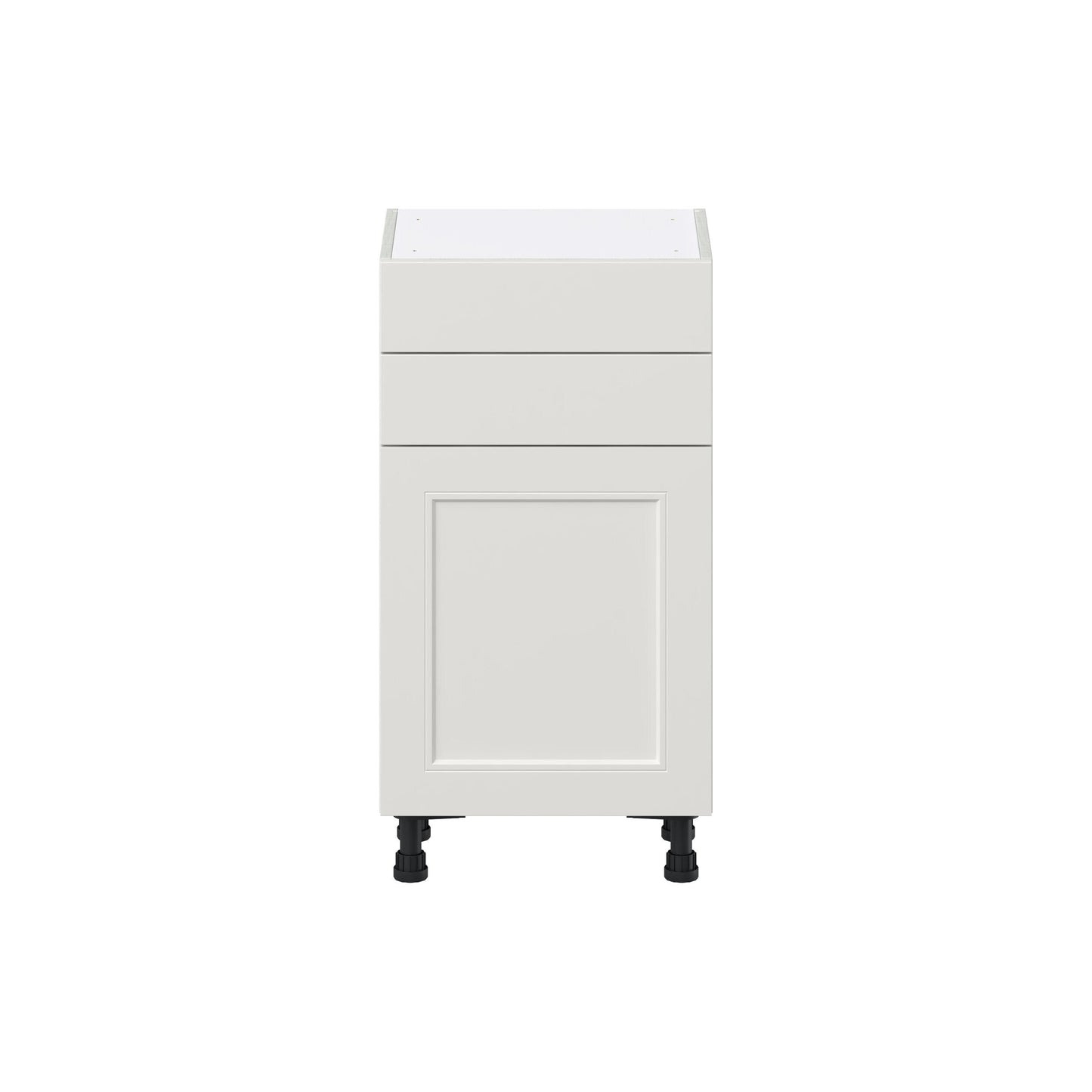 Hugo&Borg Belcourt 18-in W x 34.5-in H x 14-in D Gray Painted 2-Drawers Base Fully Assembled Cabinet (Recessed Panel Shaker Style)