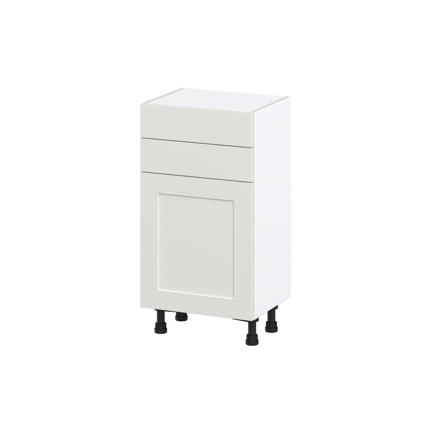 Hugo&Borg Belcourt 18-in W x 34.5-in H x 14-in D Gray Painted 2-Drawers Base Fully Assembled Cabinet (Recessed Panel Shaker Style)
