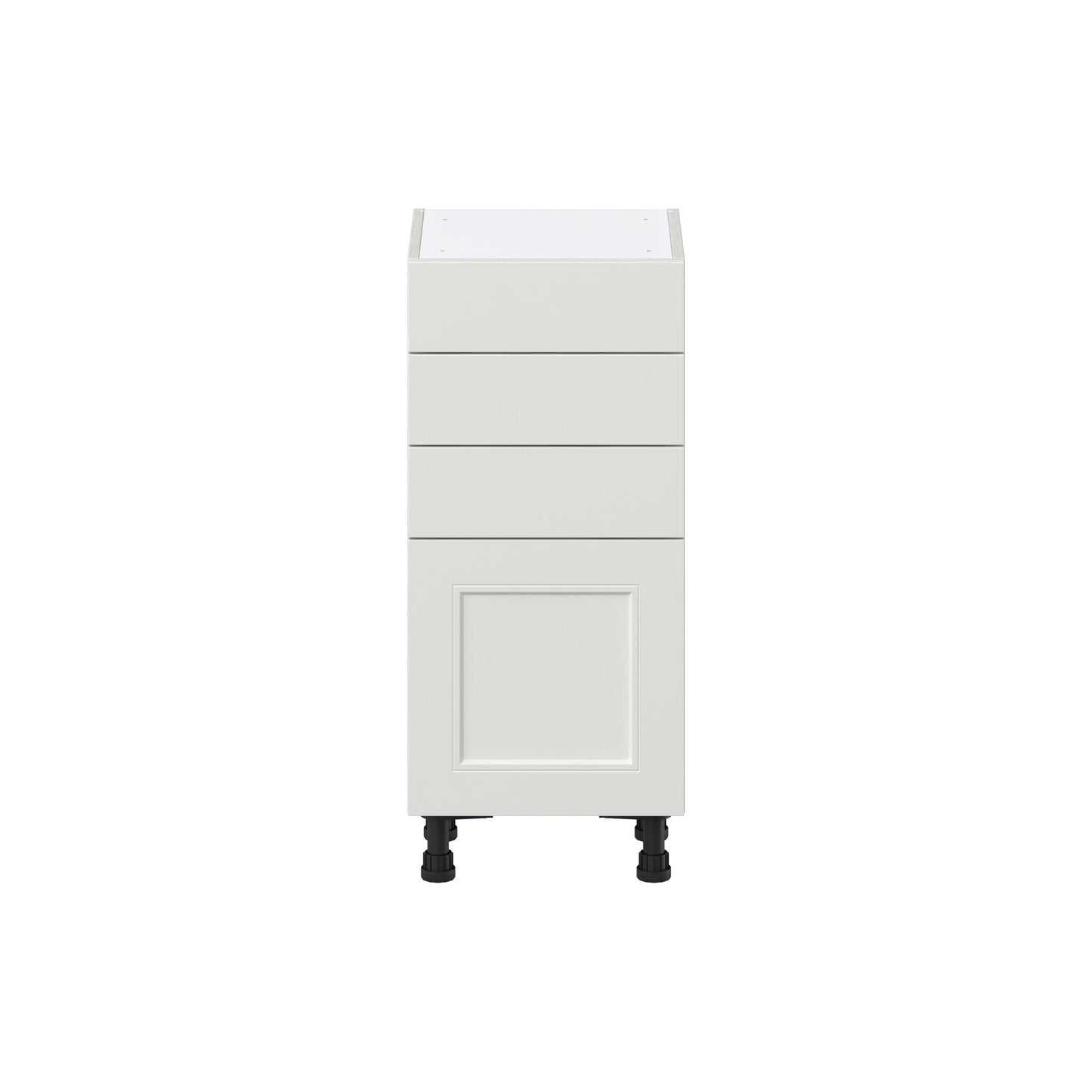 Hugo&Borg Belcourt 15-in W x 34.5-in H x 14-in D Gray Painted 3-Drawers Base Fully Assembled Cabinet (Recessed Panel Shaker Style)