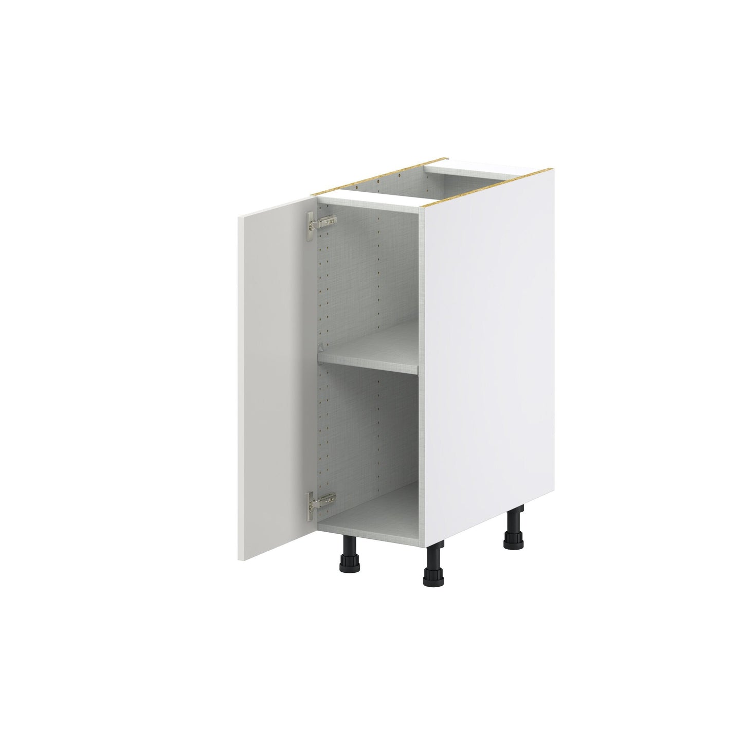 Hugo&Borg Belcourt 12-in W x 34.5-in H x 24-in D Gray Painted Base Fully Assembled Cabinet (Recessed Panel Shaker Door Style)