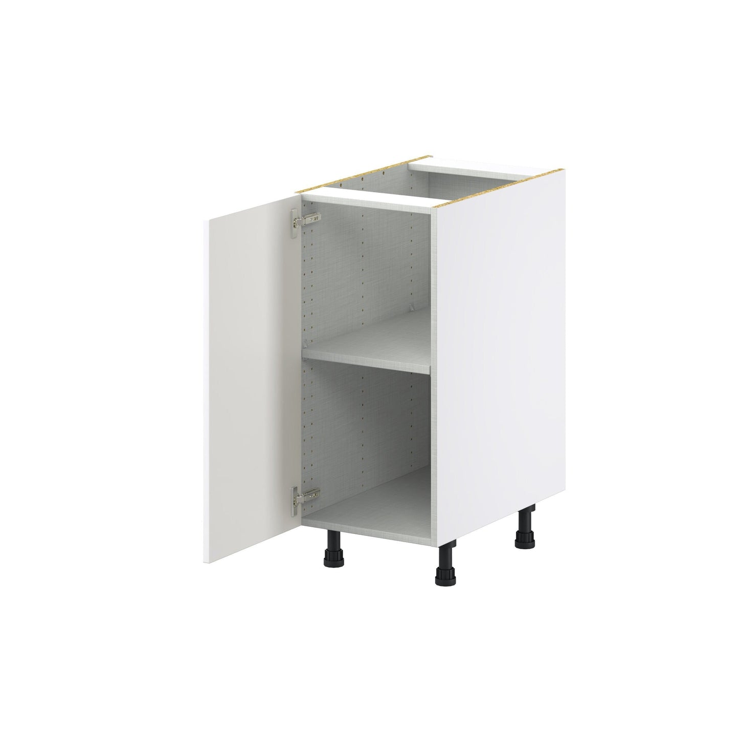 Hugo&Borg Belcourt 15-in W x 34.5-in H x 24-in D Gray Painted Base Fully Assembled Cabinet (Recessed Panel Shaker Door Style)