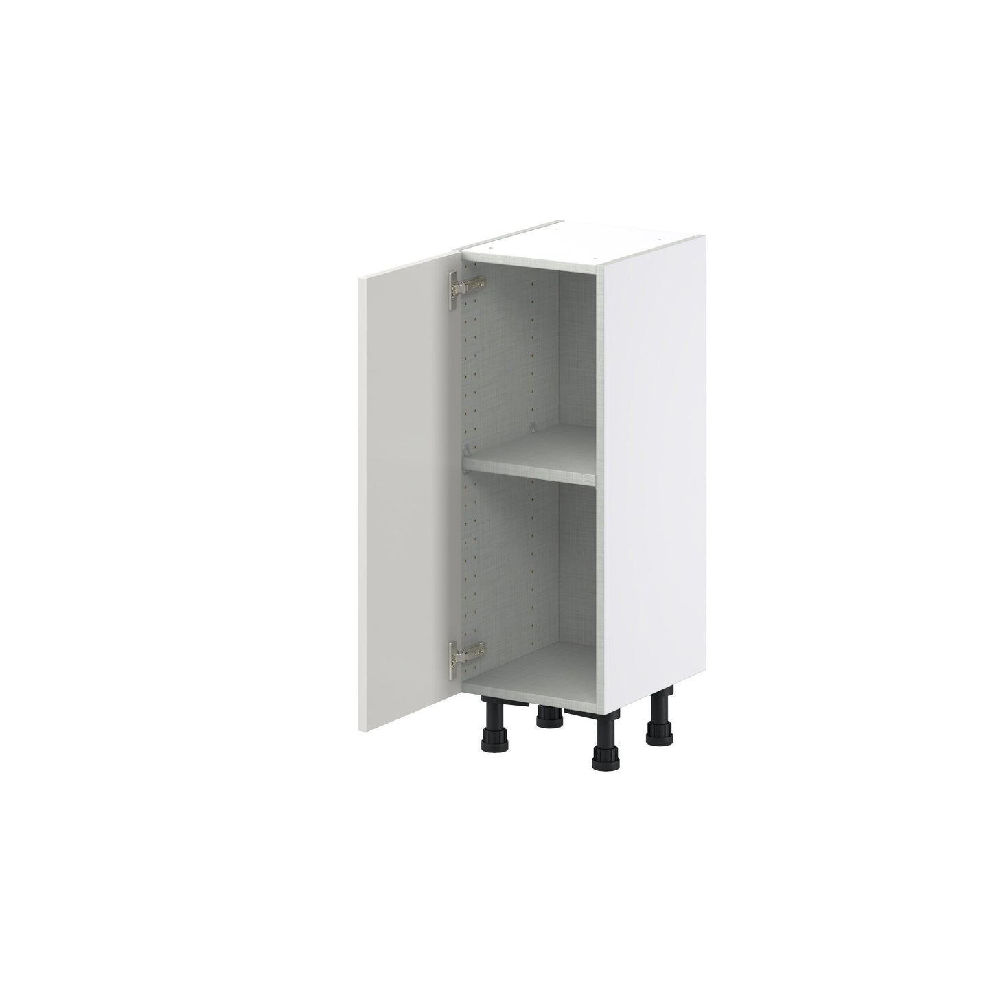 Hugo&Borg Belcourt 12-in W x 34.5-in H x 14-in D Gray Painted Base Fully Assembled Cabinet (Recessed Panel Shaker Door Style)