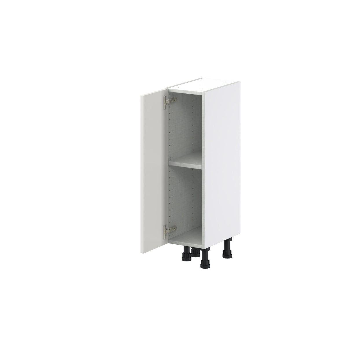 Hugo&Borg Belcourt 9-in W x 34.5-in H x 14-in D Gray Painted Base Fully Assembled Cabinet (Recessed Panel Shaker Door Style)