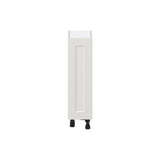 Hugo&Borg Belcourt 9-in W x 34.5-in H x 14-in D Gray Painted Base Fully Assembled Cabinet (Recessed Panel Shaker Door Style)