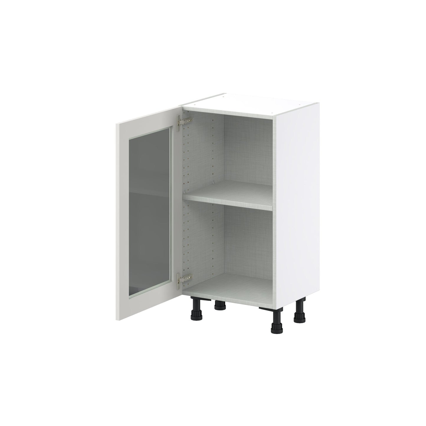 Hugo&Borg Belcourt 18-in W x 34.5-in H x 16-in D Gray Painted Base Fully Assembled Cabinet (Recessed Panel Shaker Door Style)