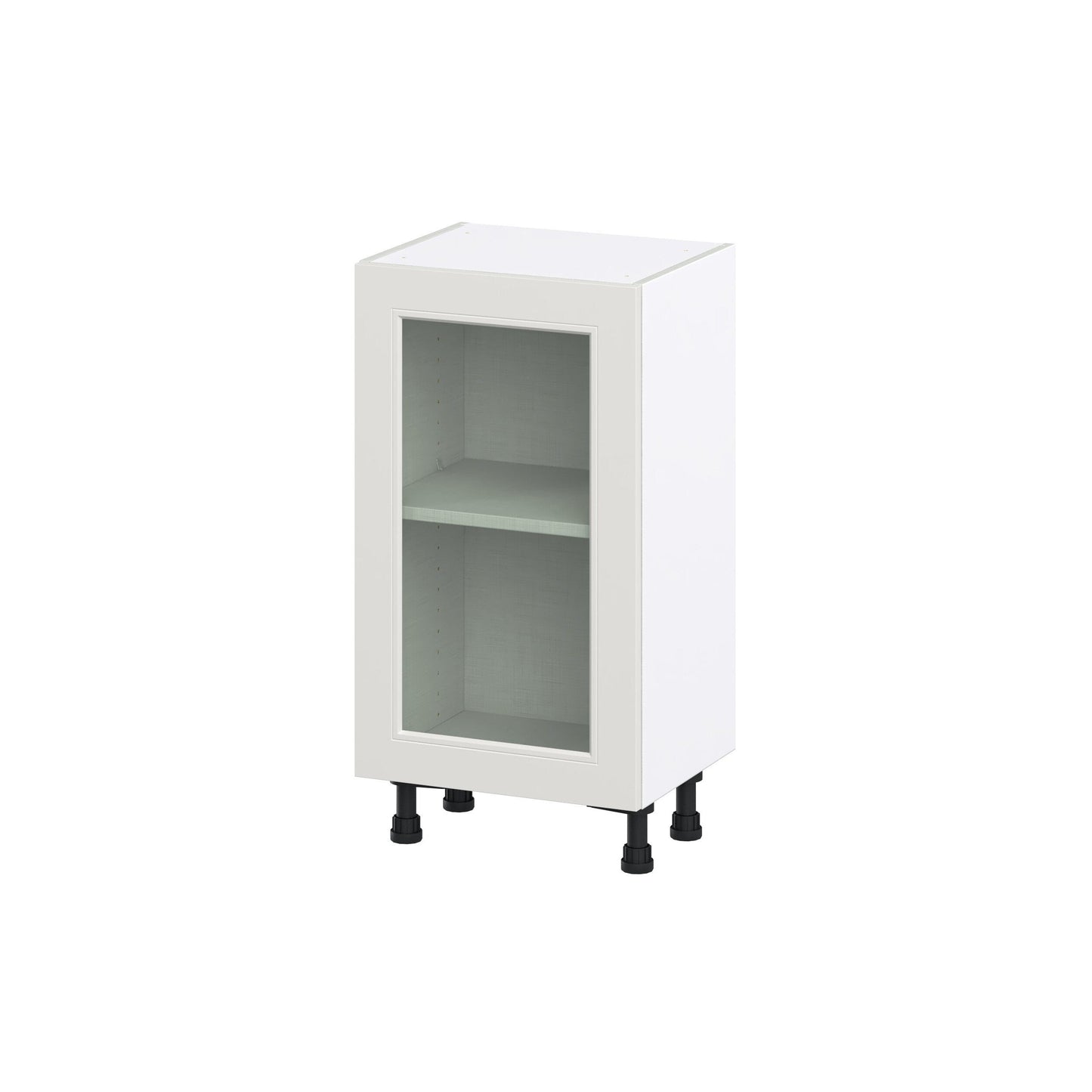 Hugo&Borg Belcourt 18-in W x 34.5-in H x 16-in D Gray Painted Base Fully Assembled Cabinet (Recessed Panel Shaker Door Style)