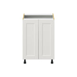 Hugo&Borg Belcourt 24-in W x 34.5-in H x 24-in D Gray Painted Sink Base Fully Assembled Cabinet (Recessed Panel Shaker Style)