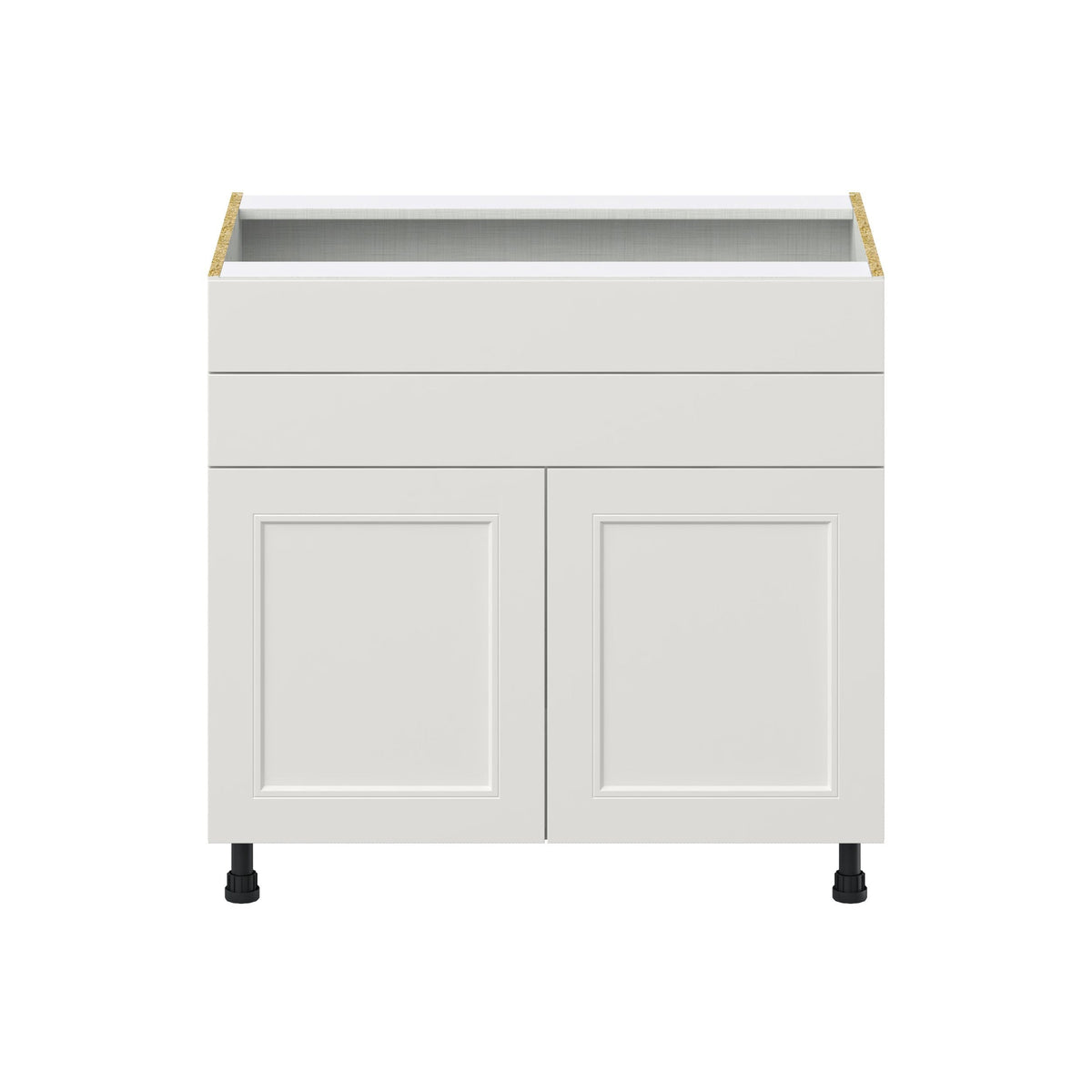 Hugo&Borg Belcourt 36-in W x 34.5-in H x 24-in D Gray Painted 1-Drawer Base Fully Assembled Cabinet (Recessed Panel Shaker Style)