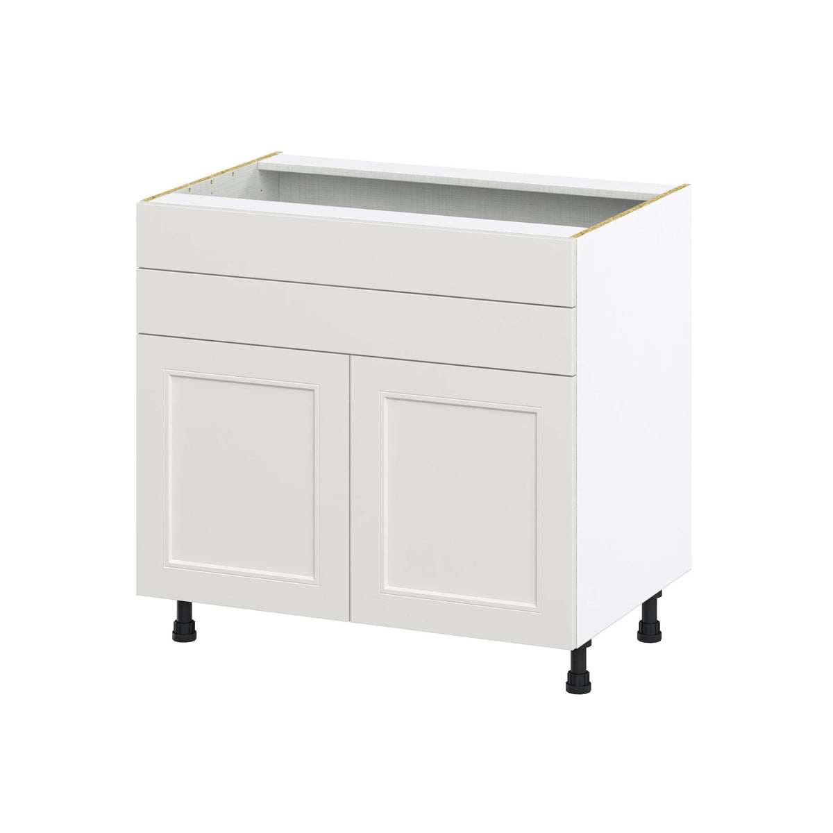 Hugo&Borg Belcourt 36-in W x 34.5-in H x 24-in D Gray Painted 1-Drawer Base Fully Assembled Cabinet (Recessed Panel Shaker Style)