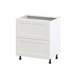 Hugo&Borg Belcourt 30-in W x 34.5-in H x 24-in D Gray Painted 2-Drawer Base Fully Assembled Cabinet (Recessed Panel Style)