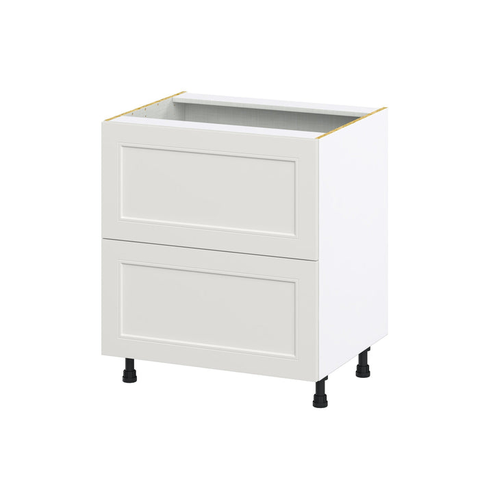 Hugo&Borg Belcourt 30-in W x 34.5-in H x 24-in D Gray Painted 2-Drawer Base Fully Assembled Cabinet (Recessed Panel Style)