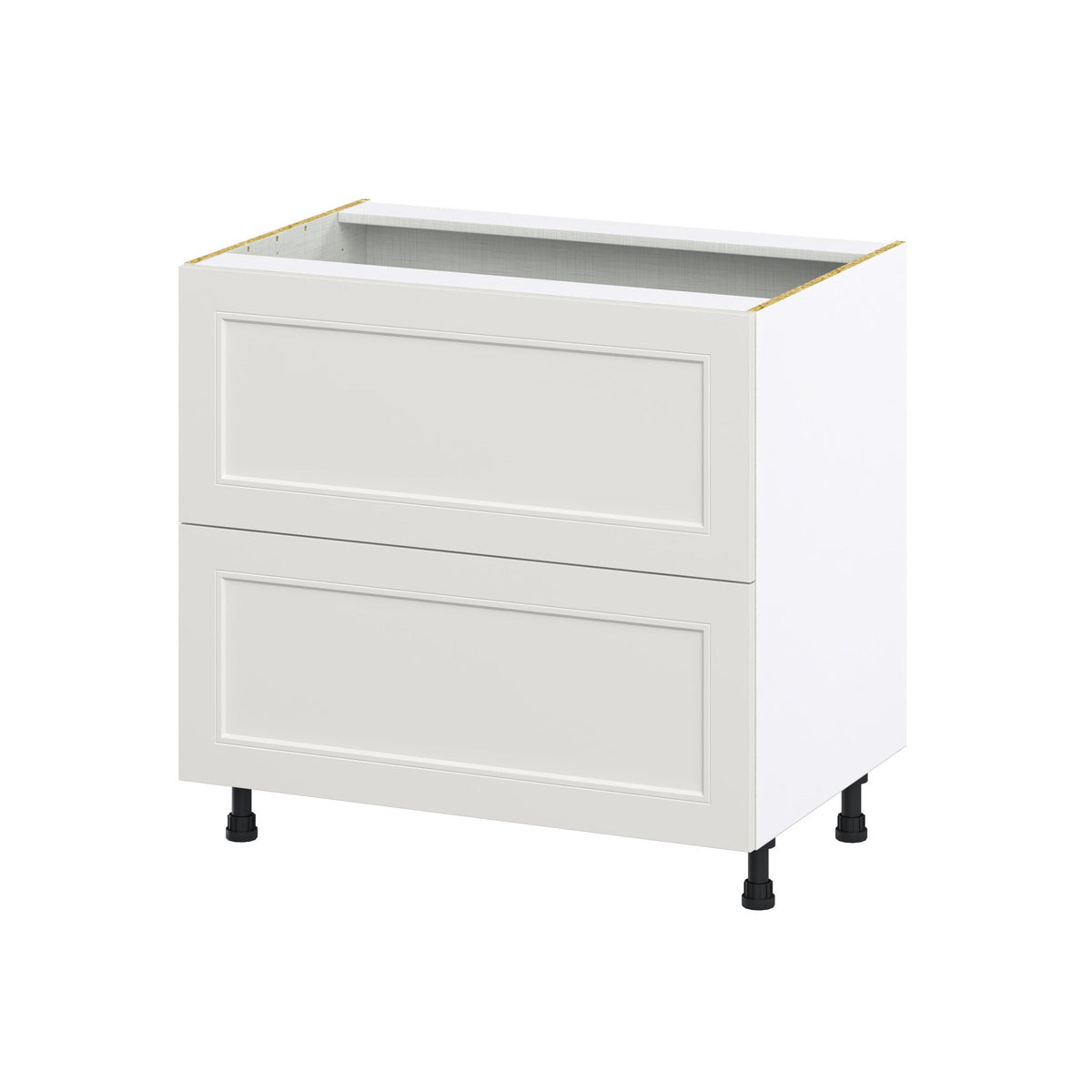 Hugo&Borg Belcourt 36-in W x 34.5-in H x 24-in D Gray Painted 2-Drawer Base Fully Assembled Cabinet (Recessed Panel Style)