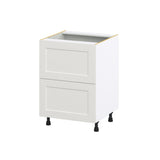 Hugo&Borg Belcourt 24-in W x 34.5-in H x 24-in D Gray Painted 2-Drawer Base Fully Assembled Cabinet (Recessed Panel Style)
