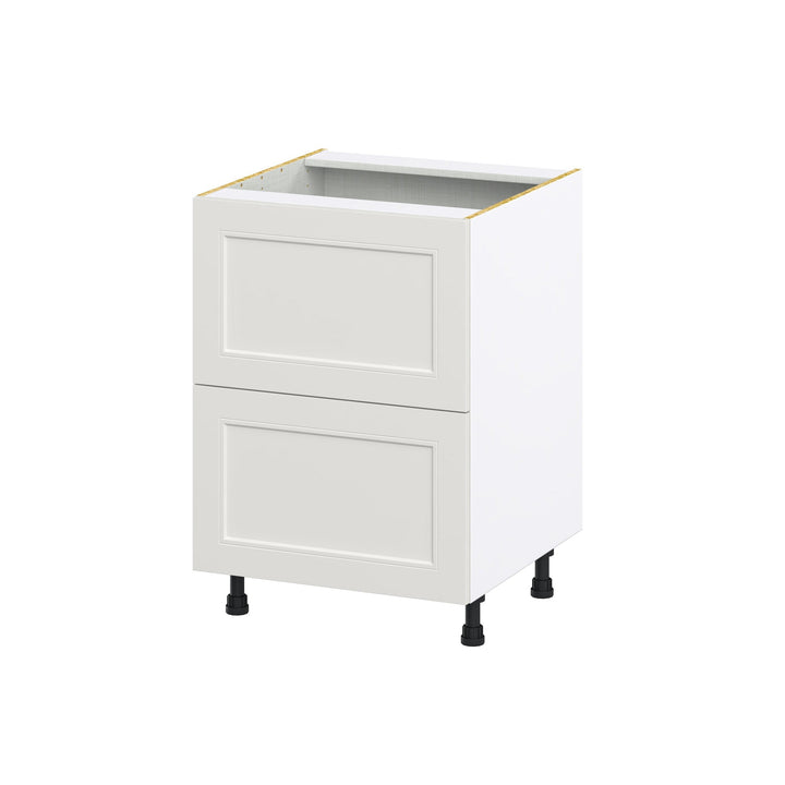 Hugo&Borg Belcourt 24-in W x 34.5-in H x 24-in D Gray Painted 2-Drawer Base Fully Assembled Cabinet (Recessed Panel Style)