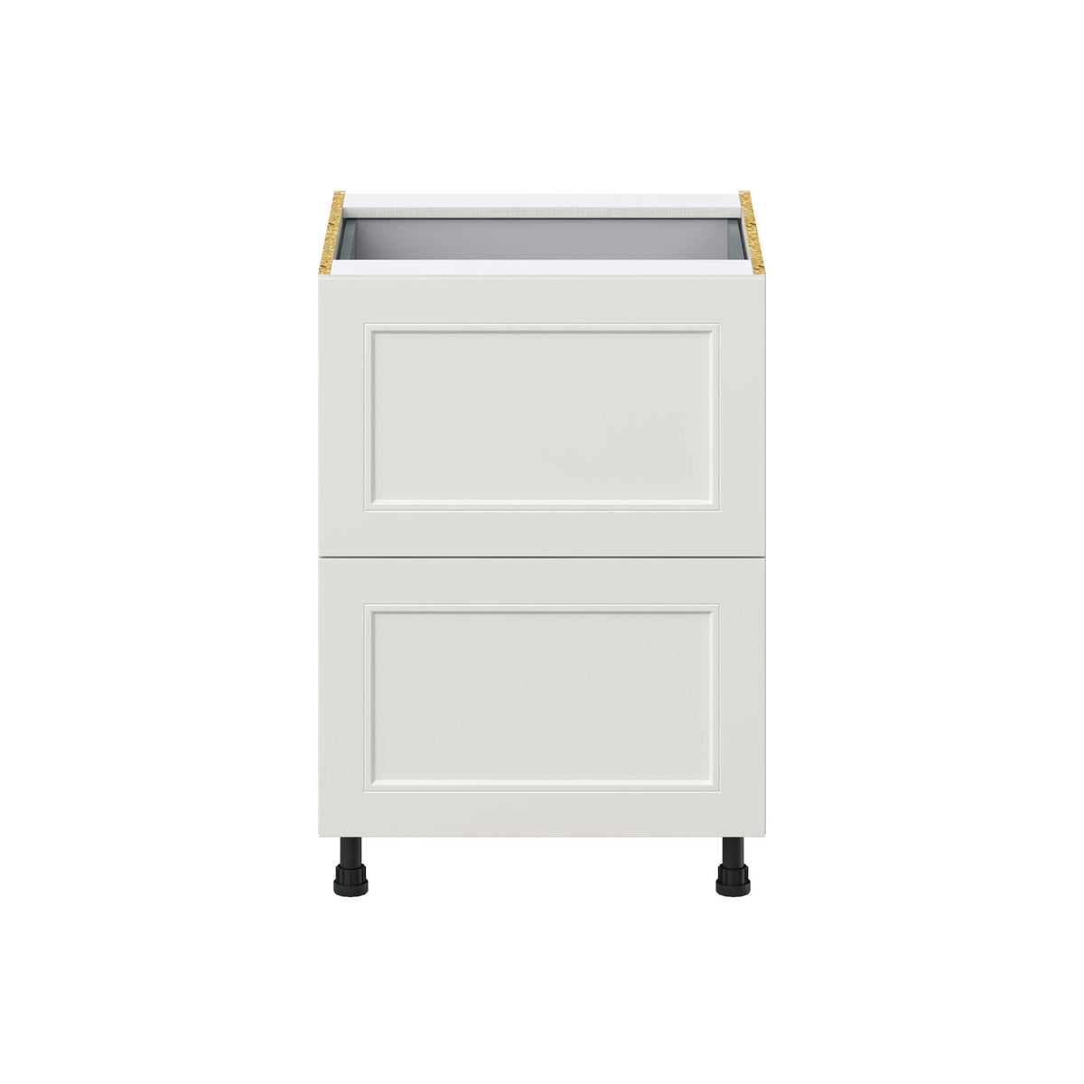 Hugo&Borg Belcourt 24-in W x 34.5-in H x 24-in D Gray Painted 3-Drawer Base Fully Assembled Cabinet (Recessed Panel Style)
