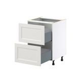 Hugo&Borg Belcourt 24-in W x 34.5-in H x 24-in D Gray Painted 2-Drawer Base Fully Assembled Cabinet (Recessed Panel Style)