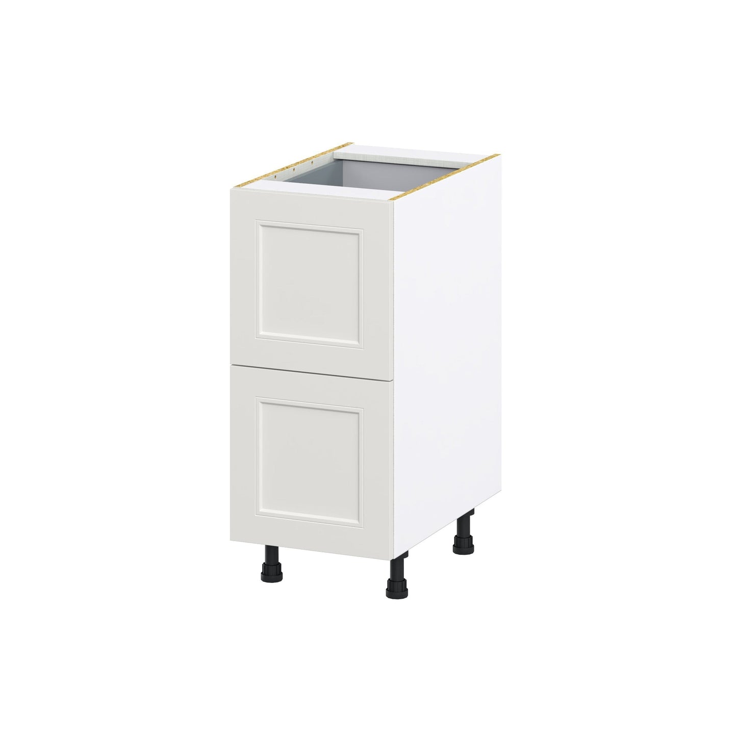 Hugo&Borg Belcourt 15-in W x 34.5-in H x 24-in D Gray Painted 3-Drawer Base Fully Assembled Cabinet (Recessed Panel Style)