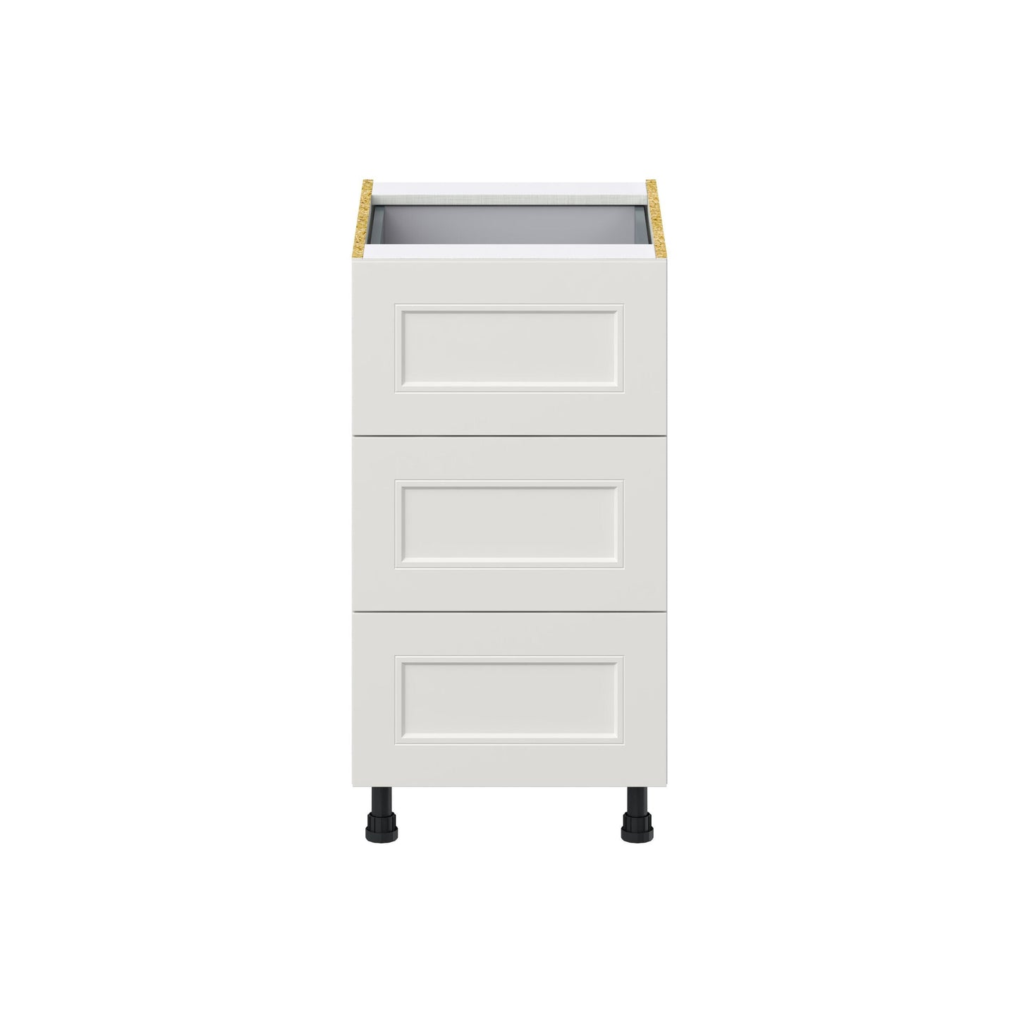 Hugo&Borg Belcourt 18-in W x 34.5-in H x 24-in D Gray Painted 4-Drawer Base Fully Assembled Cabinet (Recessed Panel Style)