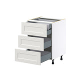 Hugo&Borg Belcourt 24-in W x 34.5-in H x 24-in D Gray Painted 4-Drawer Base Fully Assembled Cabinet (Recessed Panel Style)
