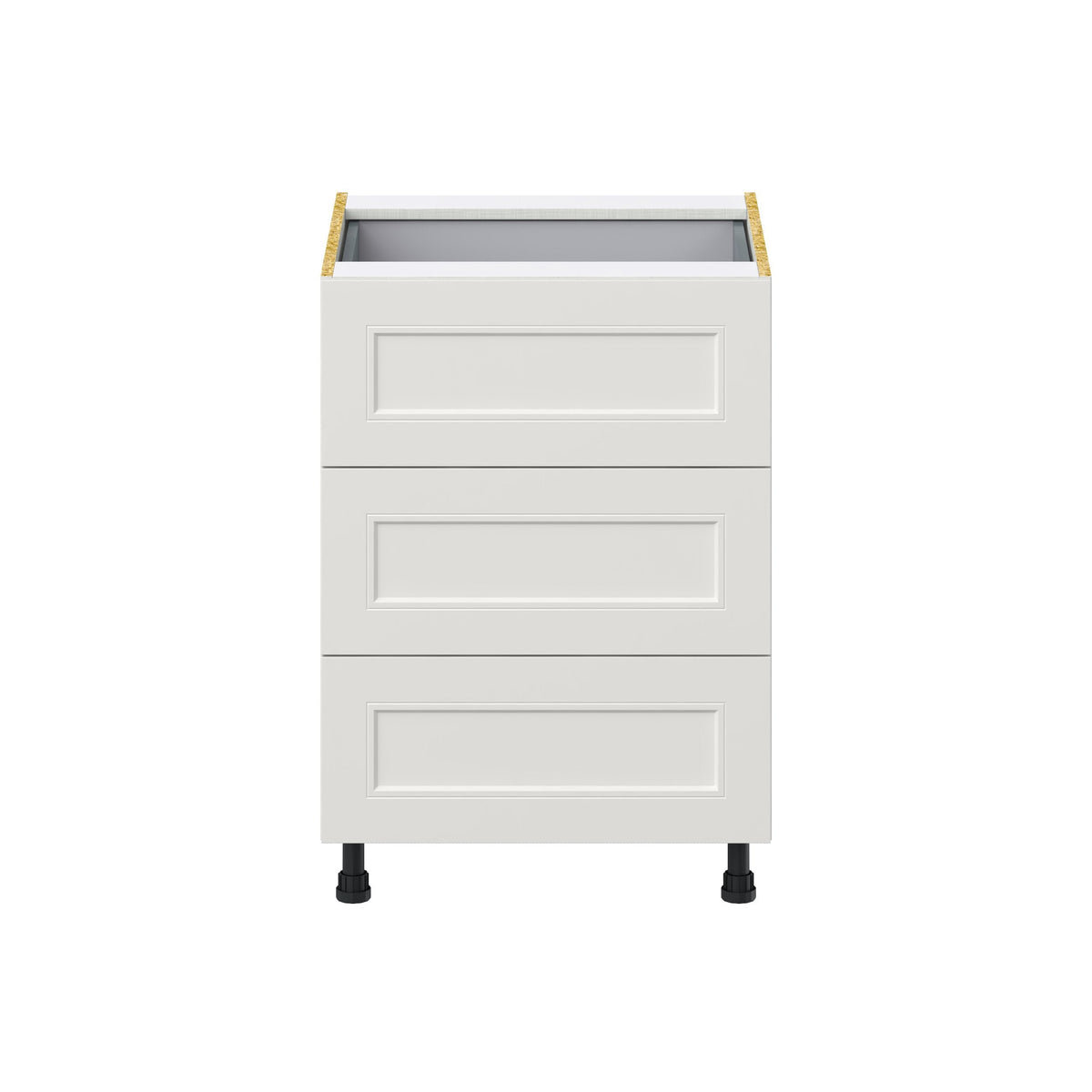 Hugo&Borg Belcourt 24-in W x 34.5-in H x 24-in D Gray Painted 4-Drawer Base Fully Assembled Cabinet (Recessed Panel Style)