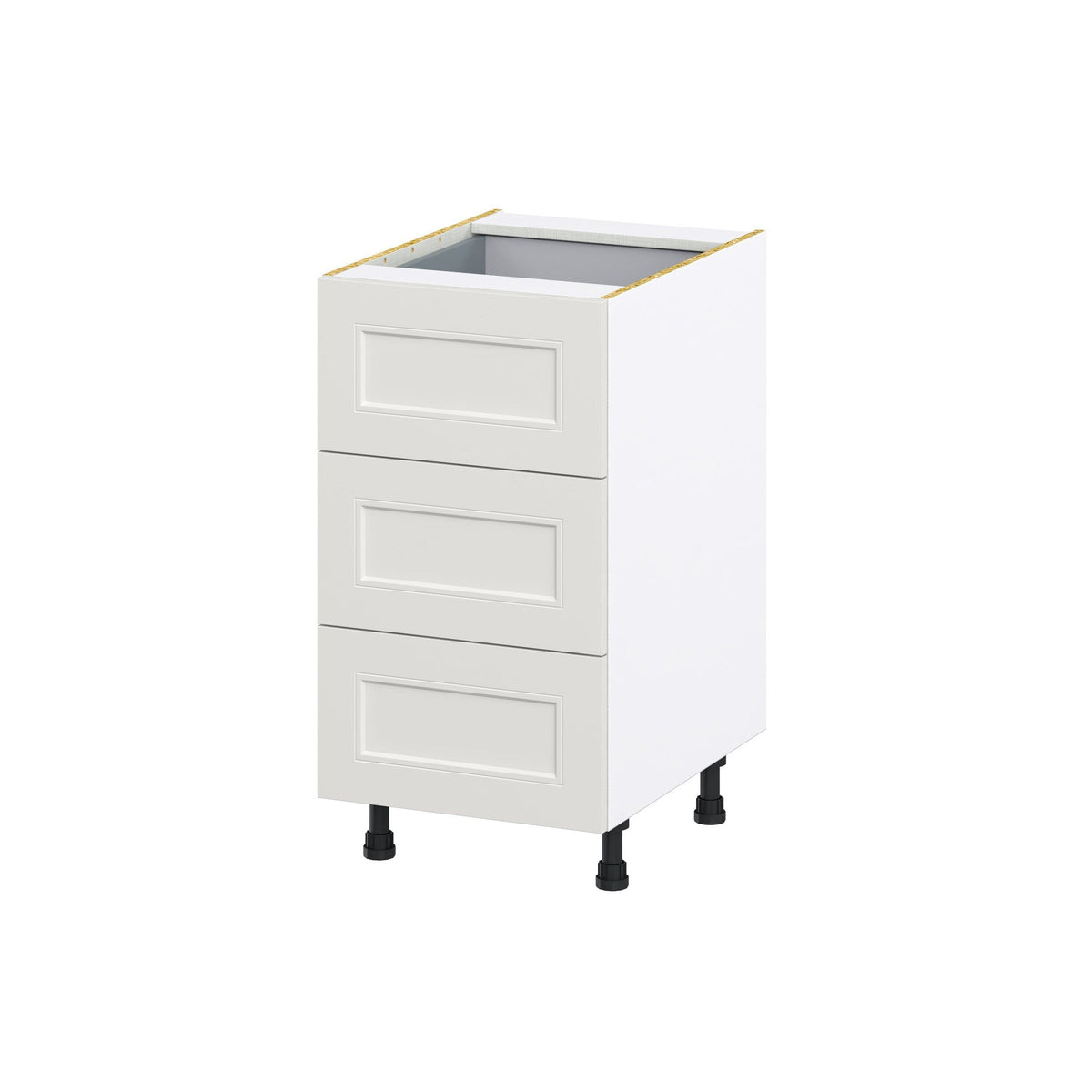 Hugo&Borg Belcourt 18-in W x 34.5-in H x 24-in D Gray Painted 4-Drawer Base Fully Assembled Cabinet (Recessed Panel Style)