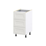 Hugo&Borg Belcourt 18-in W x 34.5-in H x 24-in D Gray Painted 4-Drawer Base Fully Assembled Cabinet (Recessed Panel Style)