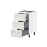Hugo&Borg Belcourt 18-in W x 34.5-in H x 24-in D Gray Painted 4-Drawer Base Fully Assembled Cabinet (Recessed Panel Style)