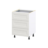 Hugo&Borg Belcourt 24-in W x 34.5-in H x 24-in D Gray Painted 4-Drawer Base Fully Assembled Cabinet (Recessed Panel Style)