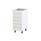 Hugo&Borg Belcourt 15-in W x 34.5-in H x 24-in D Gray Painted 6-Drawer Base Fully Assembled Cabinet (Recessed Panel Style)