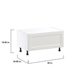 Hugo&Borg Belcourt 36-in W x 19.5-in H x 24-in D Gray Painted 1-Drawer Base Fully Assembled Cabinet (Recessed Panel Style)