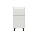 Hugo&Borg Belcourt 18-in W x 34.5-in H x 14-in D Gray Painted 6-Drawer Base Fully Assembled Cabinet (Recessed Panel Style)