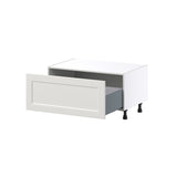 Hugo&Borg Belcourt 36-in W x 19.5-in H x 24-in D Gray Painted 1-Drawer Base Fully Assembled Cabinet (Recessed Panel Style)