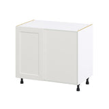 Hugo&Borg Belcourt 39-in W x 34.5-in H x 24-in D Gray Painted Blind Corner Base Fully Assembled Cabinet (Recessed Panel Shaker Style)