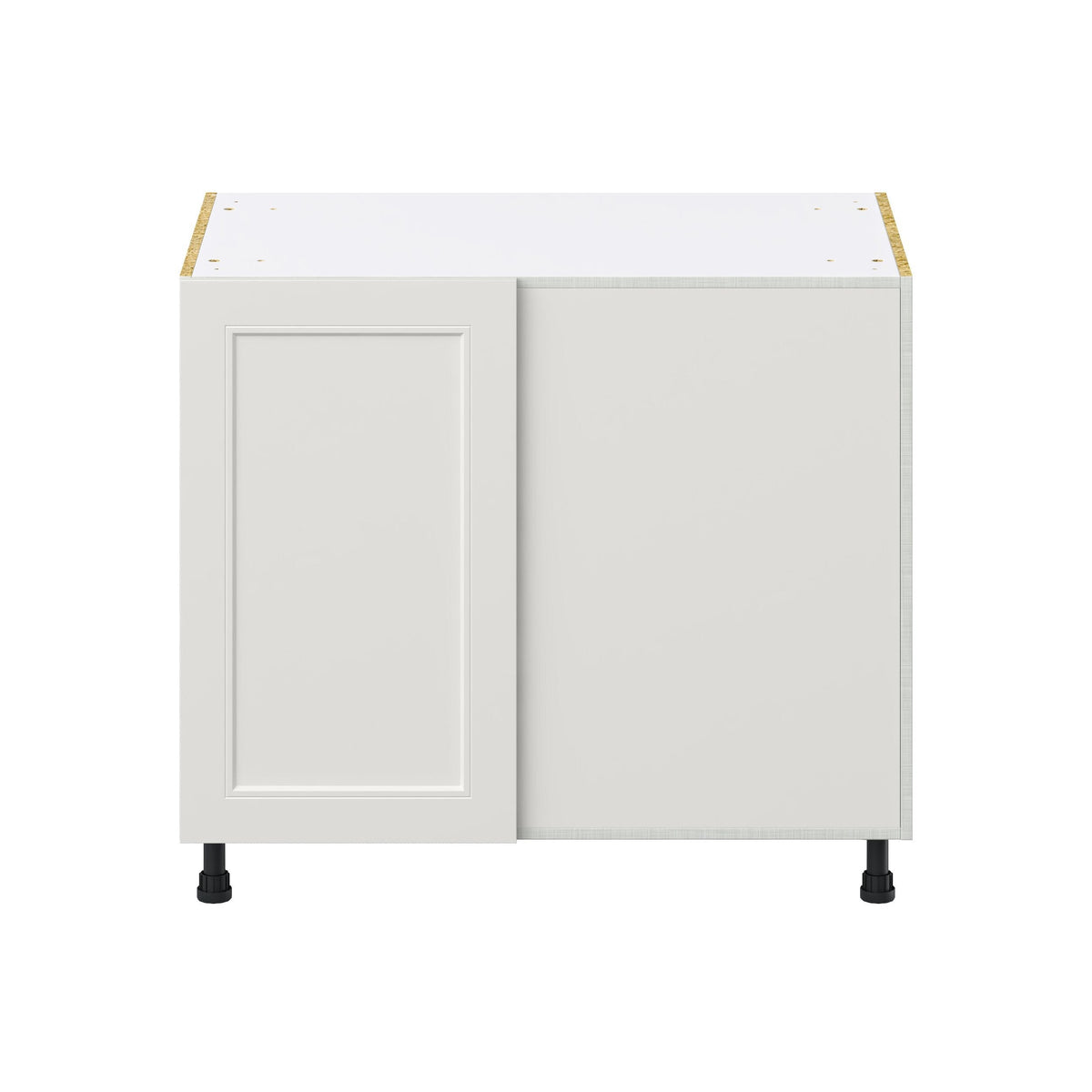 Hugo&Borg Belcourt 39-in W x 34.5-in H x 24-in D Gray Painted Blind Corner Base Fully Assembled Cabinet (Recessed Panel Shaker Style)