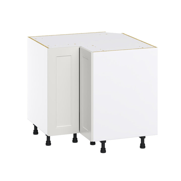 Hugo&Borg Belcourt 36-in W x 34.5-in H x 36-in D Gray Painted Lazy Susan Corner Base Fully Assembled Cabinet (Recessed Panel Shaker Style)