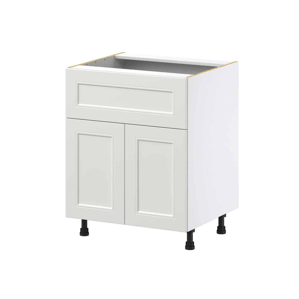 Hugo&Borg Belcourt 27-in W x 34.5-in H x 25-in D Gray Painted 1-Drawer Base Fully Assembled Cabinet (Recessed Panel Shaker Style)