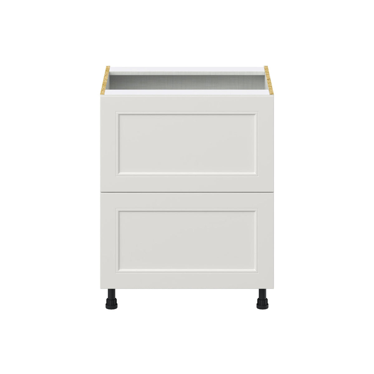 Hugo&Borg Belcourt 27-in W x 34.5-in H x 24-in D Gray Painted 2-Drawer Base Fully Assembled Cabinet (Recessed Panel Style)