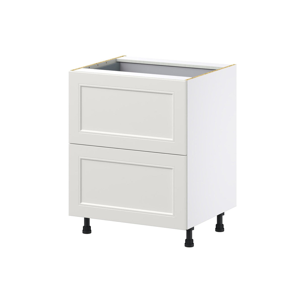 Hugo&Borg Belcourt 27-in W x 34.5-in H x 24-in D Gray Painted 3-Drawer Base Fully Assembled Cabinet (Recessed Panel Style)