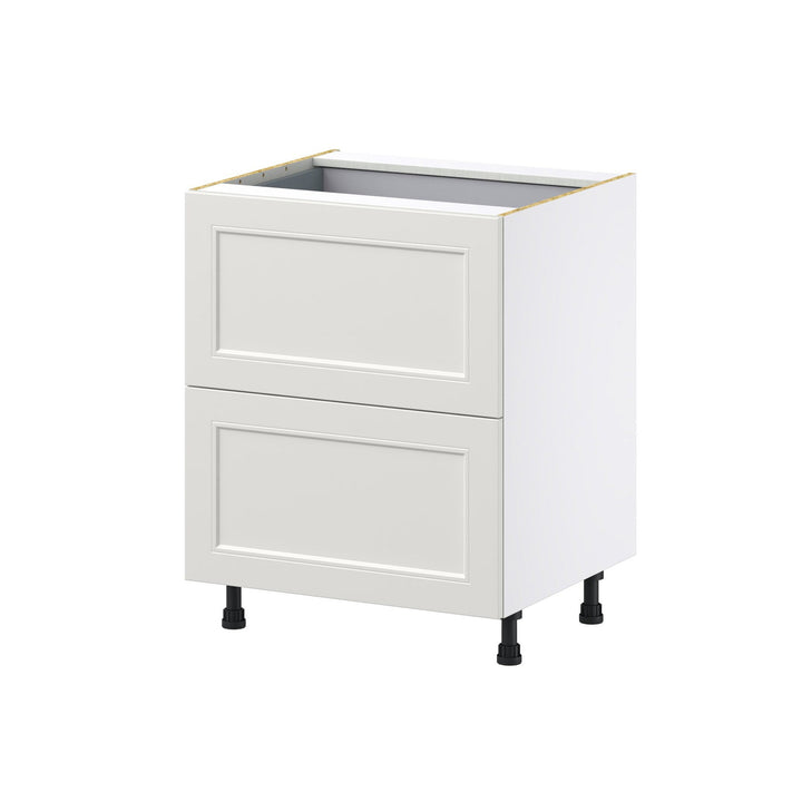 Hugo&Borg Belcourt 27-in W x 34.5-in H x 24-in D Gray Painted 3-Drawer Base Fully Assembled Cabinet (Recessed Panel Style)