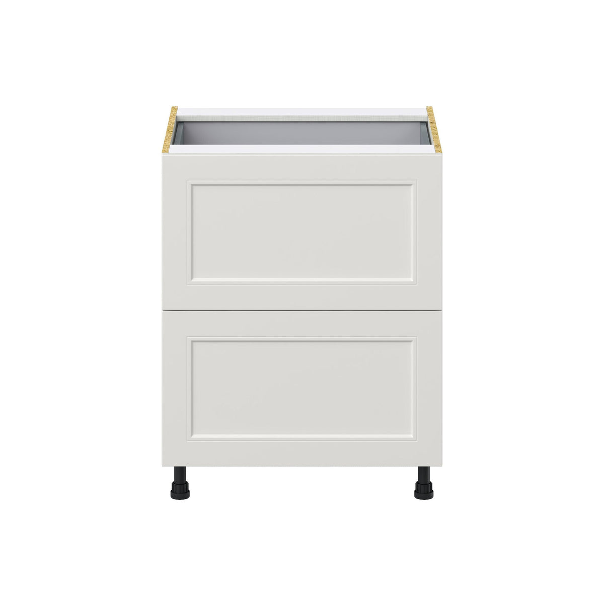 Hugo&Borg Belcourt 27-in W x 34.5-in H x 24-in D Gray Painted 3-Drawer Base Fully Assembled Cabinet (Recessed Panel Style)