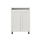 Hugo&Borg Belcourt 27-in W x 34.5-in H x 24-in D Gray Painted Sink Base Fully Assembled Cabinet (Recessed Panel Shaker Style)