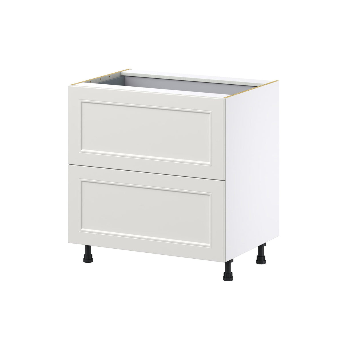 Hugo&Borg Belcourt 33-in W x 34.5-in H x 24-in D Gray Painted 3-Drawer Base Fully Assembled Cabinet (Recessed Panel Style)